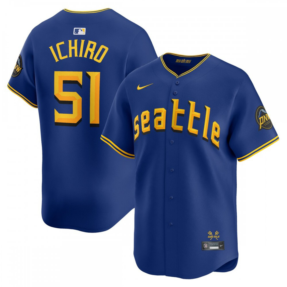 Ichiro Suzuki Seattle Mariners City Connect Retired Player Jersey - Royal-Pro Kit Vault | Brand New 26/27 Sports Jerseys